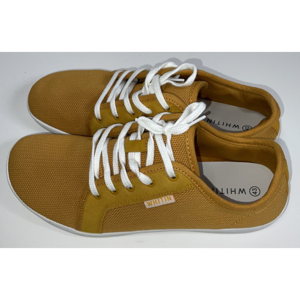 NWOB Men's Whitin Minimalist Barefoot Zero Drop Sole Sneakers - Yellow - Size 10 - Picture 2 of 9